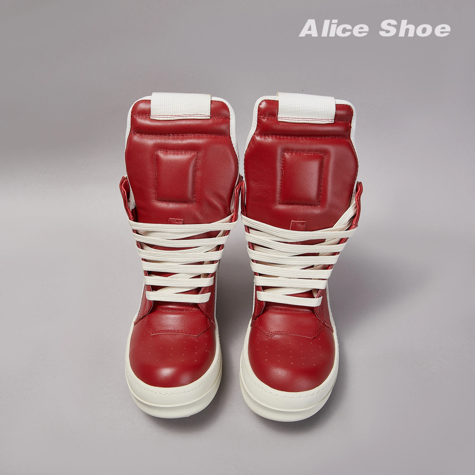 Brand Men Shoe Casual High Top Women Sneaker Quality Red