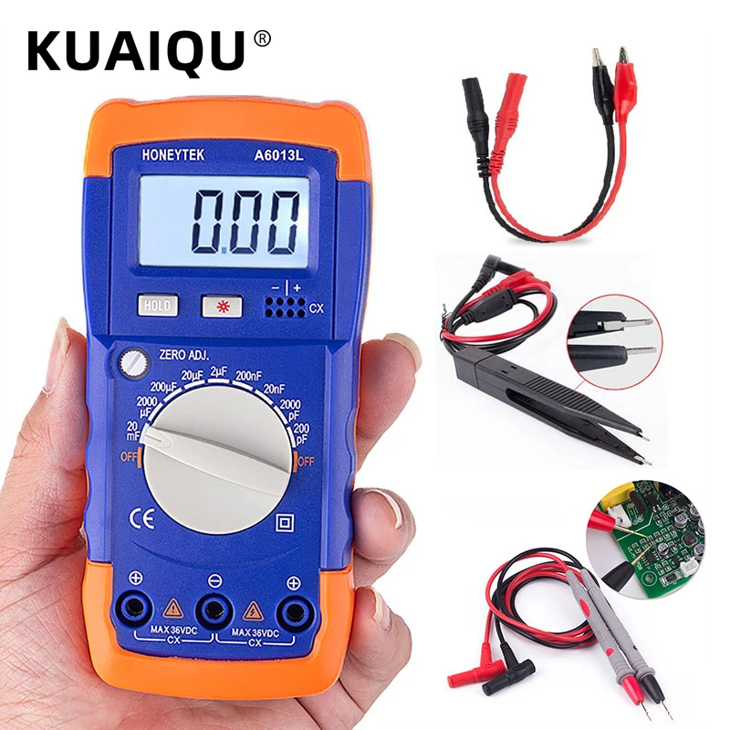 A6013L Professional Capacitor Tester Digital Multimeter Check