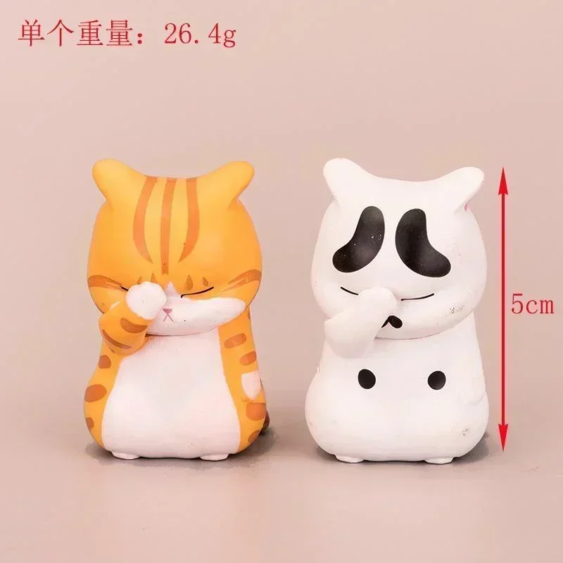Creative Decor Crafts Pet Cat Figurine Model Figure Mini Animals Ornament Kid Gift Cute is Suitable as an Ornament