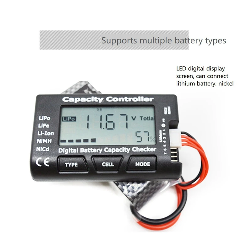 배터리 밸런서 용량 컨트롤러 테스터, Cellmeter-7 Lipo 수명, Li-Fe 리튬 이온, Nimh Nicd 디지털 검사기
