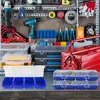 1pcs Plastic Multi-Compartment Organiser Box For Screws Plastic Hardware Divider Storage Case With Lid Display 5