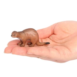 Realistic Sea Otter Figurine for Tabletop Display and Home Decor (B)