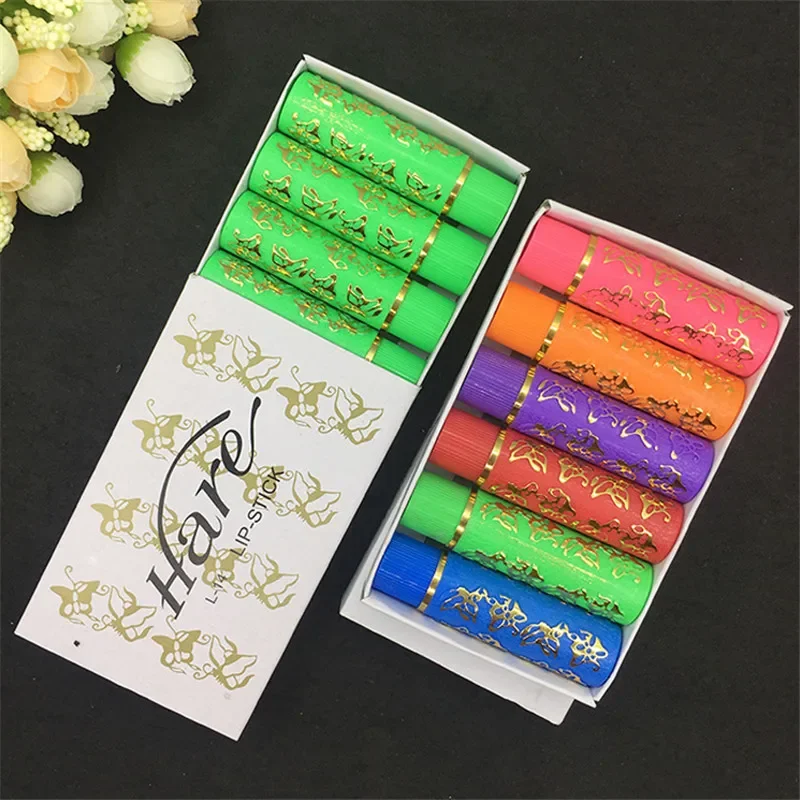 

6 шт./партия, губная помада в форме бабочки