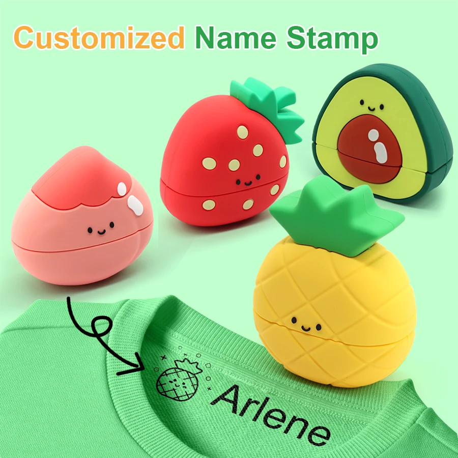 Personalize your child&rsquo;s school supplies with waterproof name stamps; perfect for clothes, shoes, bags, and lunch boxes; cartoon