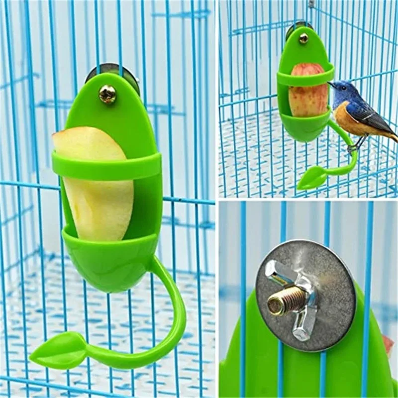Bird Feeder Parrot Feeder Parrot Feeding Bowl Pet Water Feeder Bird Cuttlebone Holder Pet Parrot Feeder Hanging Cage Fruit Vegetable Container Feeding Cup Cuttlebone Stand Holder Cage Perching Frame Accessories