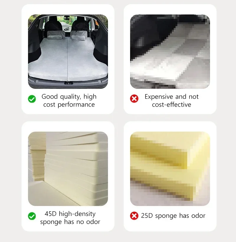 For Tesla Model YJuniper 2025Camping Mattress Foldable Memory Foam Travel Sleepi