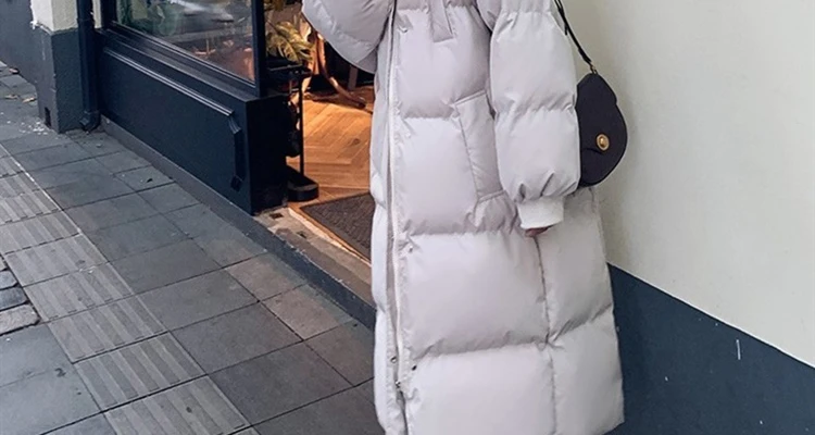 2023 Down Coats New Long-style Cotton Dress Korean Version Large Size Korean Fashion Jackets Winter Heat Parka Feminina