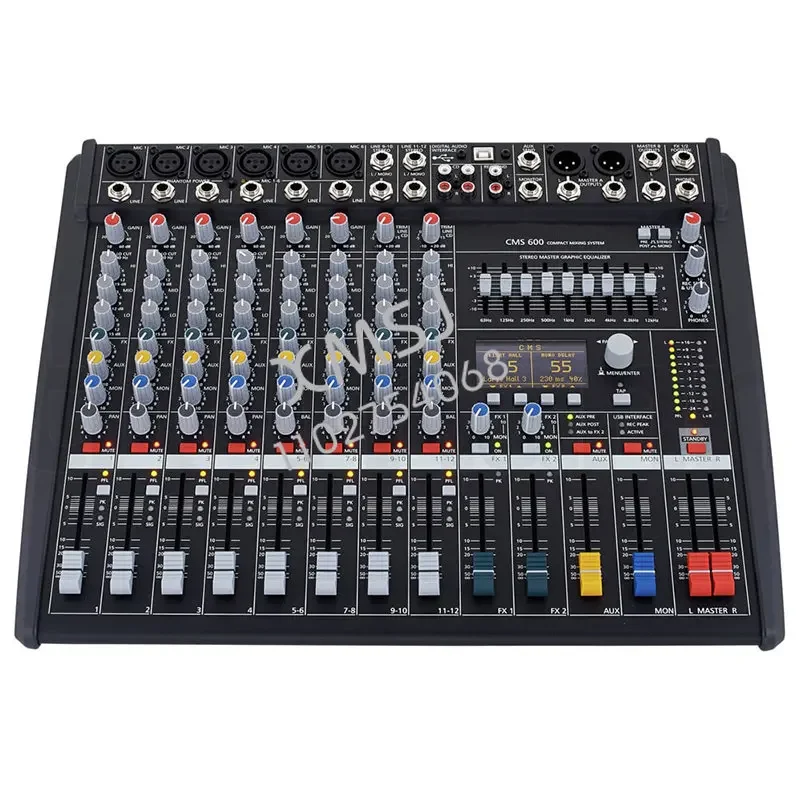

Новый CMS 600-3 6-канальный аудиомиксер, профессиональный усилитель микшерной консоли CMS600 48 В Phantom