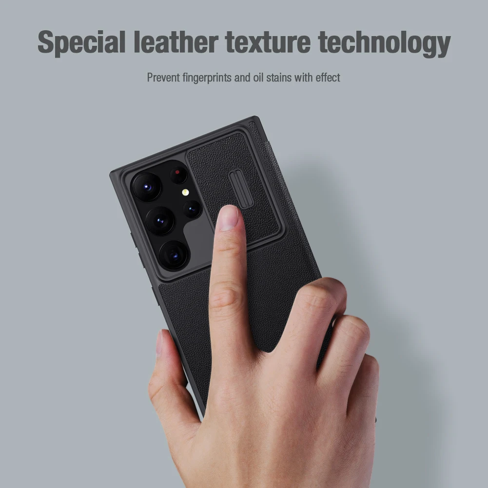 NILLKIN For Samsung Galaxy S23 Ultra Case Qin Pro Flip Wallet Leather Camera Protection Back Cover For Samsung S23 Plus/S23 Case