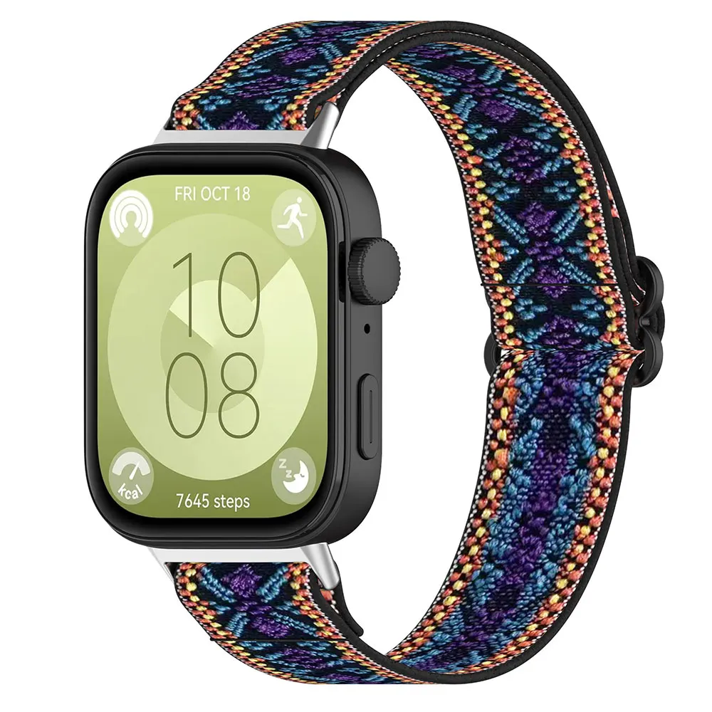 Nylon Loop Strap for Smart Watch - Adjustable Replacement Bracelet in Vibrant Colors