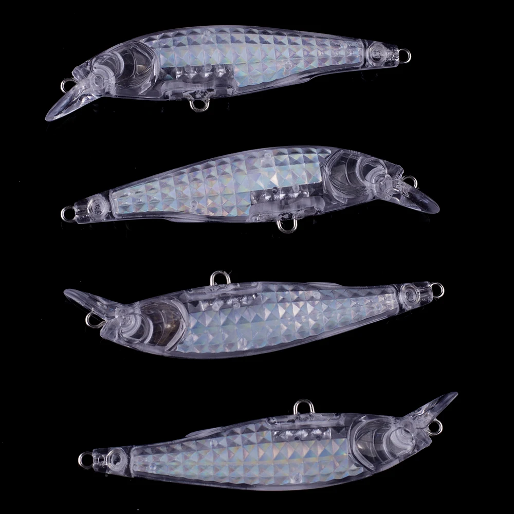 CCLTBA Laser Unp[ainted Fishing Lures Minnow Blanks Hard Baits Wobblers 9cm 7.8g Floating Crankbait DIY Tackle 10pcs/lot