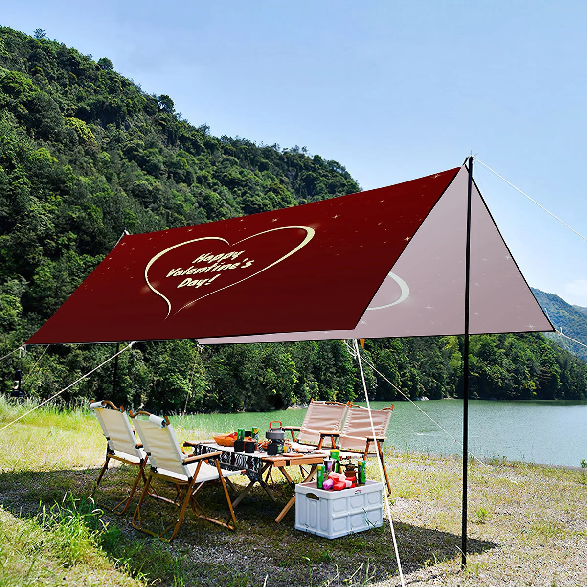 

UV Resistant Sunshade Canopy For Friend Party,Waterproof Lightweight Portable Tent For Beachgoer,Camping Enthusiast-Mother's Day