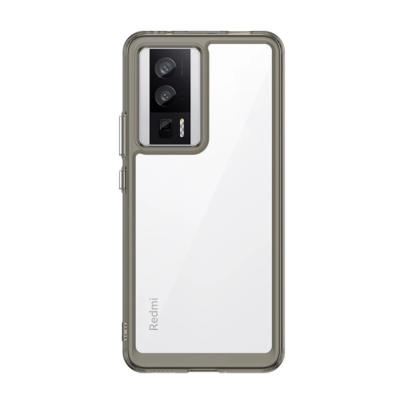 Transparent Shockproof Silicone Bumper Case with Matte Clear Solid Color Cover