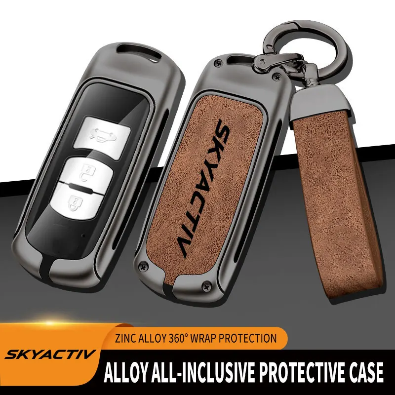 

Zinc Alloy Car Remote Key Case Cover Skyactiv For Mazda 3 2 6 CX3 CX5 CX30 CX8 CX9 Remote Control Protector For MAZDA Skyactiv