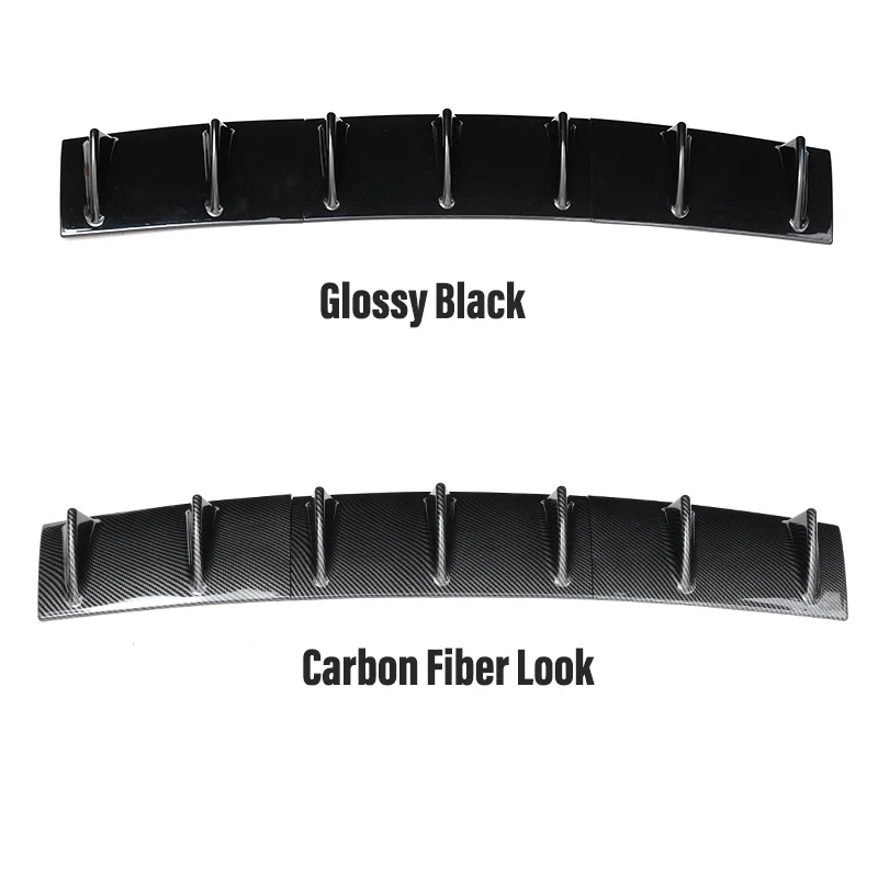 범용 스포일러 샤크 핀 3 섹션 자동차 리어 범퍼 립 7 핀 디퓨저, BMW E60, E46, E90, F10, 아우디 A4, B8, A6 용