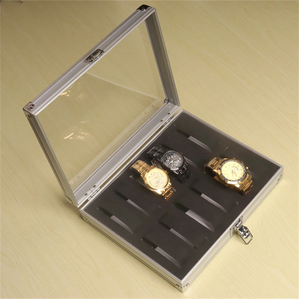 1pc Watch Display Storage Case 6/12/24 Grid Jewelry Watches Display Storage Box Square Rectangle Watch Holder
