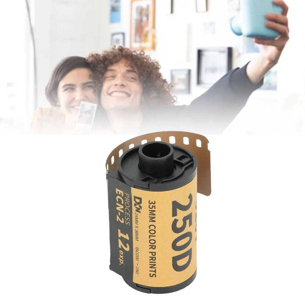 12매 35mm 컬러 인화필름 ECN 2 프로세스 35mm 컬러 인화필름 (보관함 포함) 135 카메라용 광폭 노출 범위