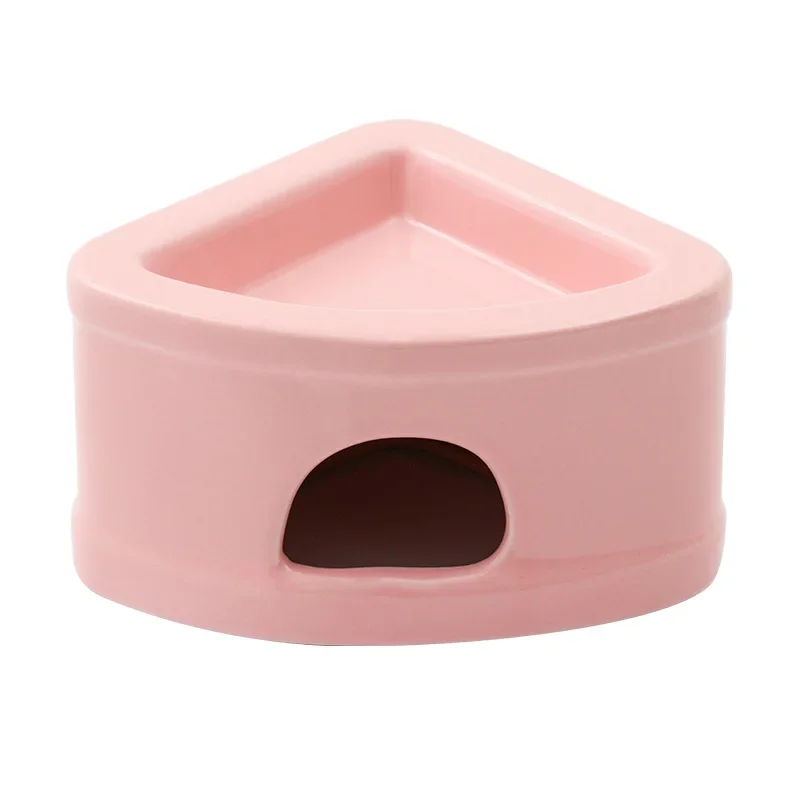 

Semi-Closed Hamster Drinking and Feeding Basin Summer Cooling Anti-Bite Pet Shelter Multi-Functional Hamster Ceramic Nest