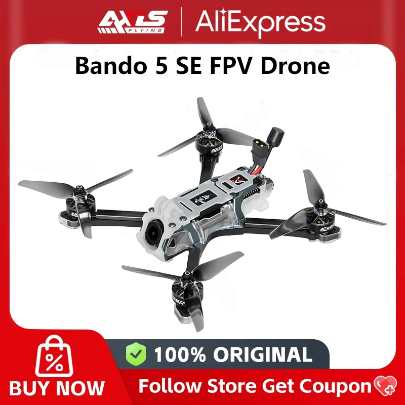 2026 NEW Axisflying Bando 5 SE FPV Drone Analog/O4 PRO/LITE Squeshed X 5 inch Drone Freestyle AXIS ELRS 2.4G GPS 1960KV 6S Motor