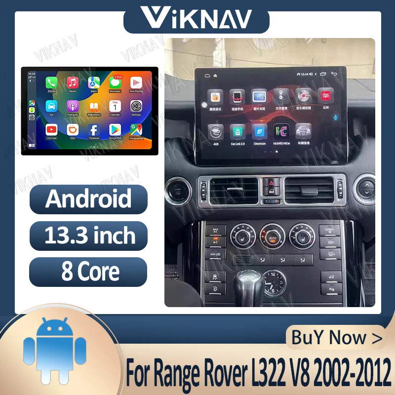 

13.3 Inch Android 12 Car Radio For Range Rover L322 V8 2002-2012 Multimedia Player Auto Stereo GPS Navigation Carplay Head Unit