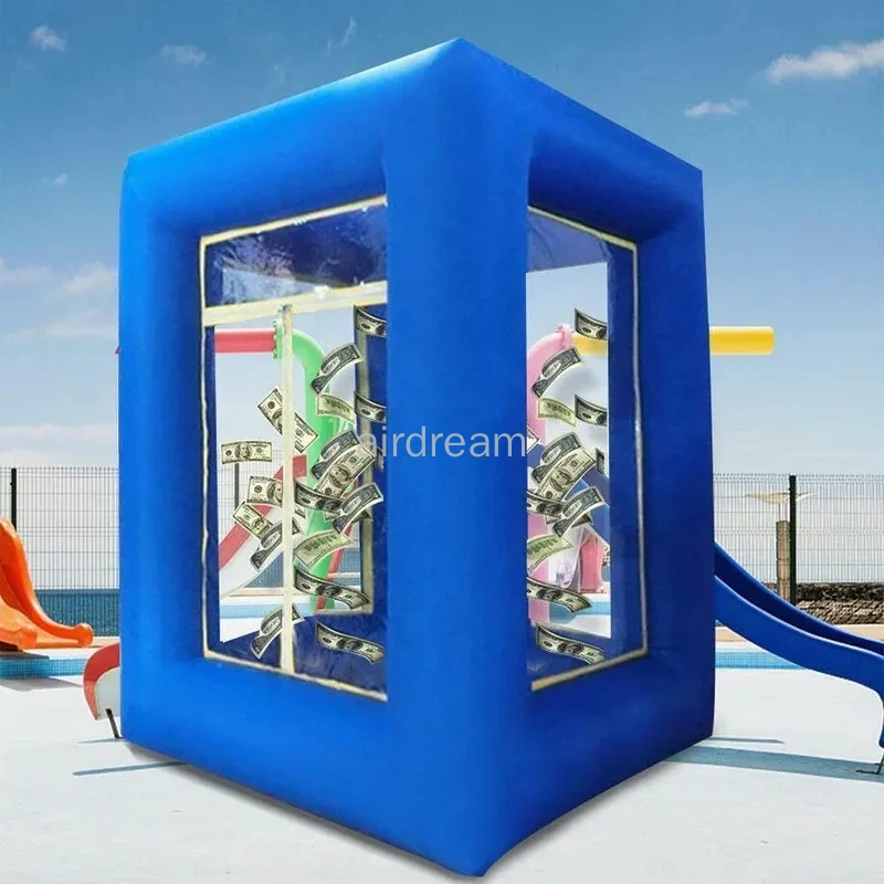 Commercial Grade Custom Inflatable Cash Machine Inflatable Money Machine Booth Money Grab Machine for Promotion Advertising 2