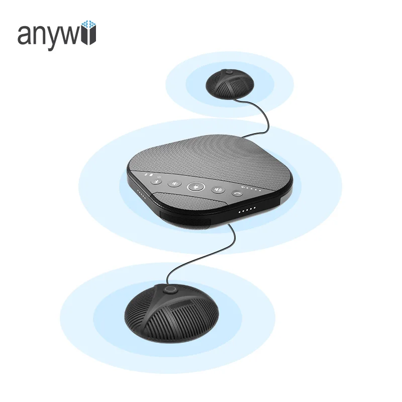 Anywii 10 배 줌 Ptz 카메라, 2 익스텐션 마이크, 회의 스피커폰, 비주얼 오디오 장비, 그룹 화상 회의 시스템
