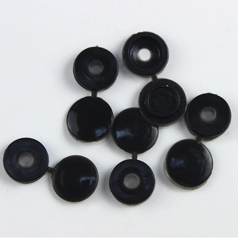 Screw Cap Cup Washer Hinged Cover Black ( Pack Of 100 )