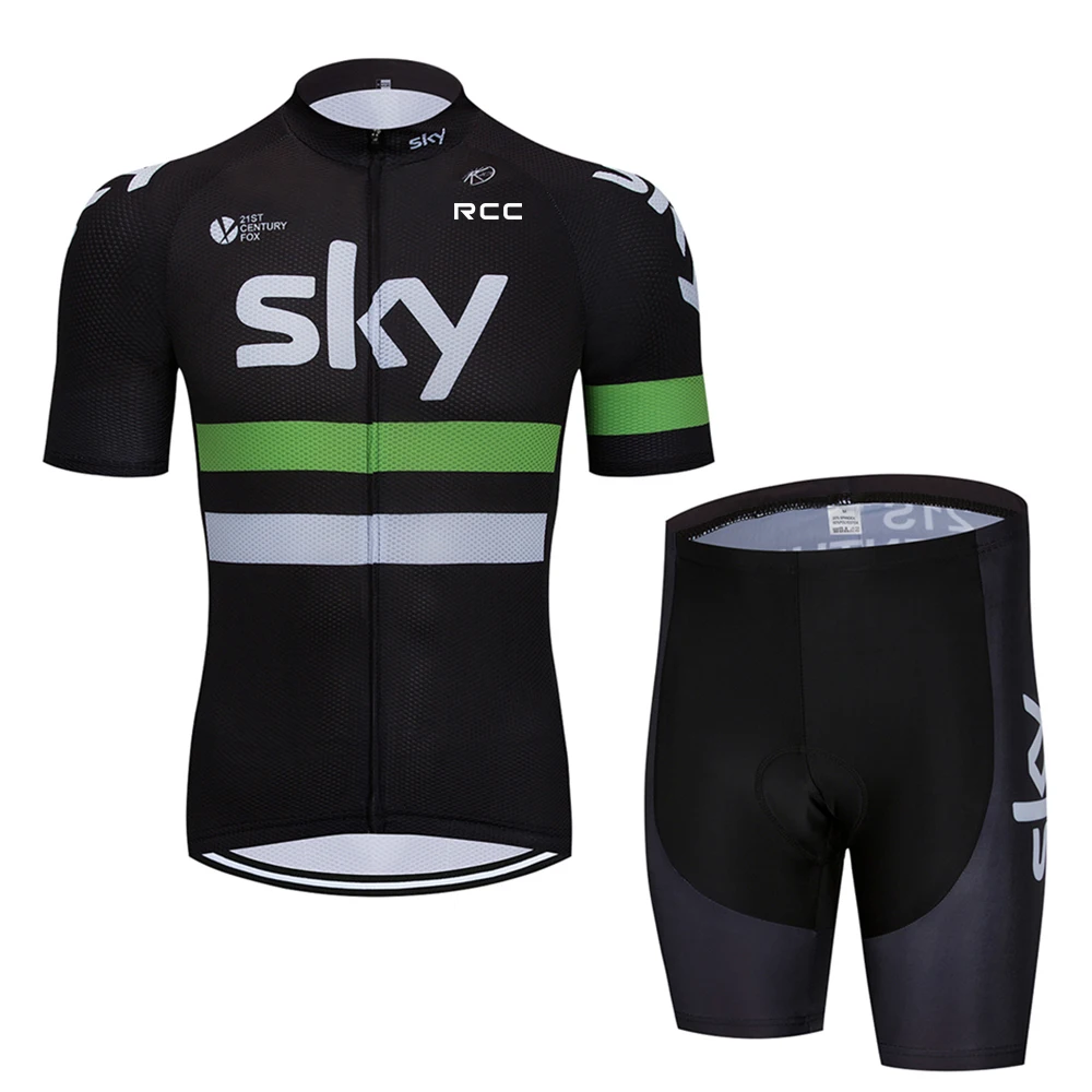 RCC sky Team Cycling Jersey Set 2024 Man Summer MTB Race Cycling Clothing Short Sleeve Ropa Ciclismo Outdoor Riding Bike Uniform 2