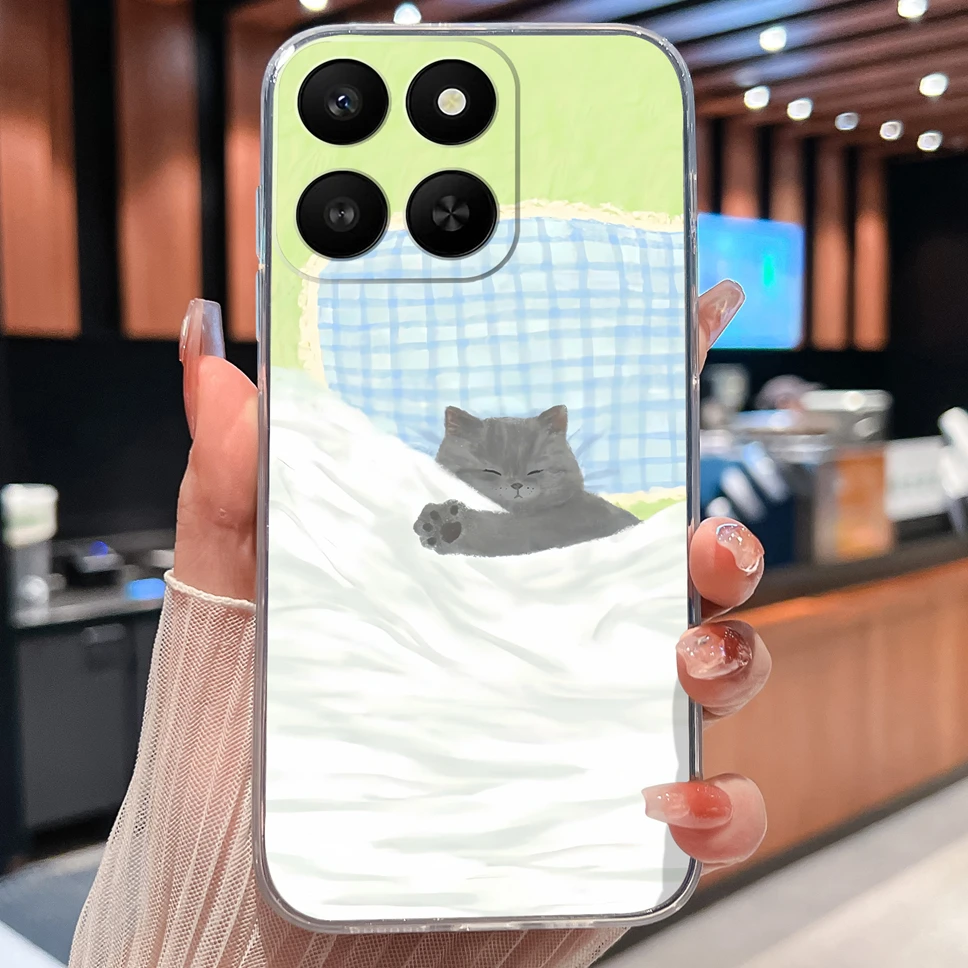 Lovely Animal Cartoon Soft TPU Transparent Silicone Phone Case -