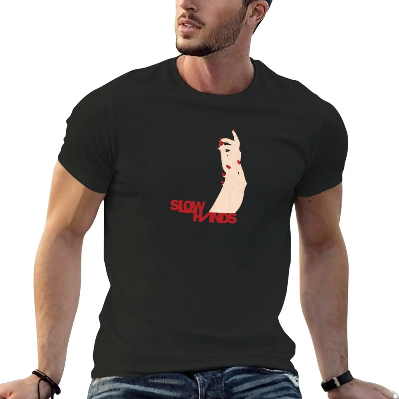 

SLOWhannnds T-Shirt sweat shirt Aesthetic clothing black t shirts for men