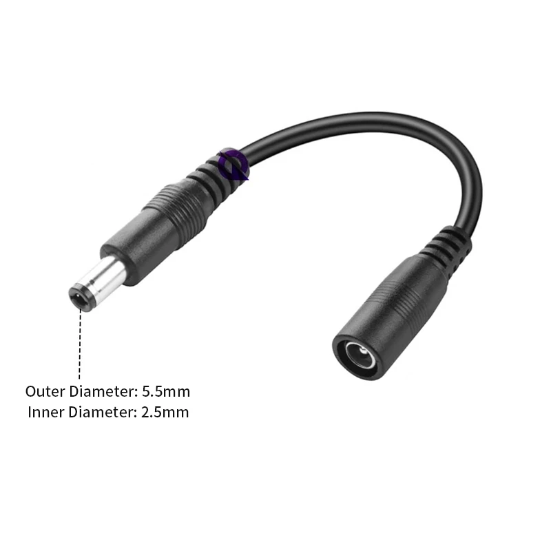 DC5521 암컷에서 3핀 XLR 커넥터로 변환 M12/16 플러그 C13 8016 전원 코드 22AWG 셀프 밸런싱 스쿠터 전원 코드 0.15M 순수 구리