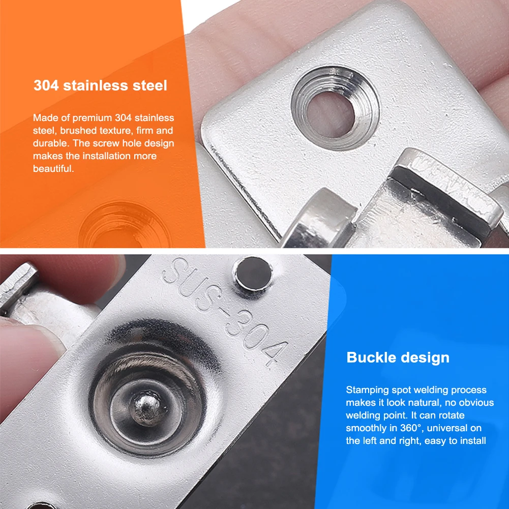 Set 3 Chiavistelli Porta In Acciaio - Serrature 90 Gradi Per Armadi E Stalle - Foto 11