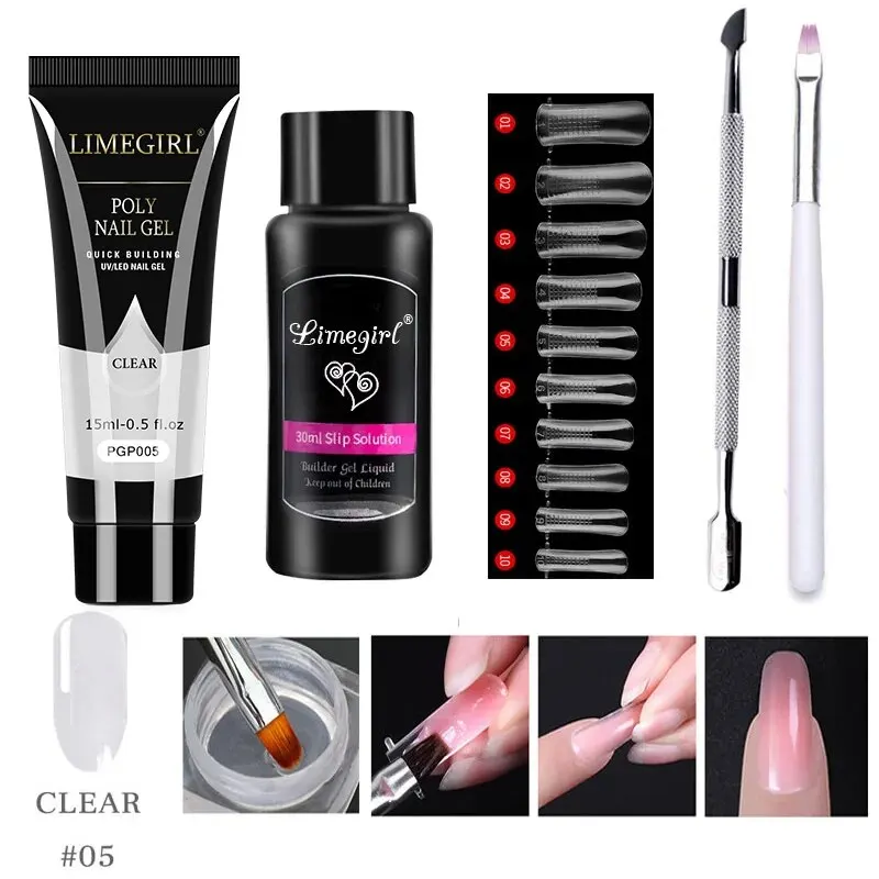 LIMEGIRL 15ml Nail Extension Gel Kit - Quick Extend Gel