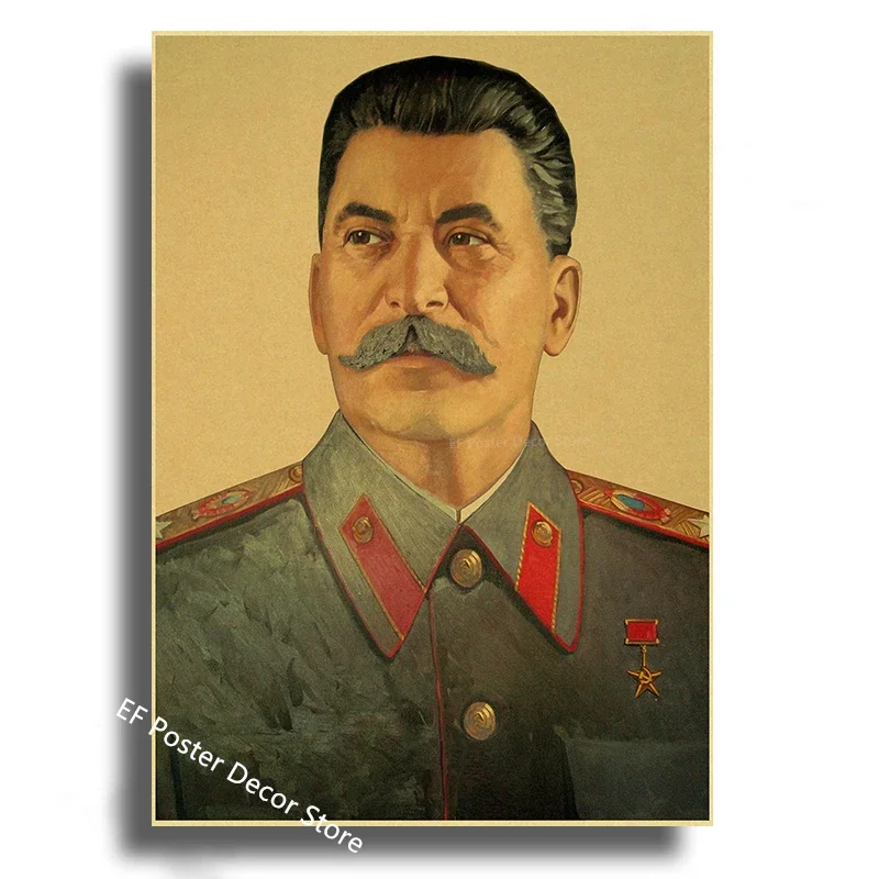 Vintage Stalin Ussr Cccp Poster Poster Aesthetic Prints And Posters Wall Art Retro Painting Home Room Cafe Club Dorm Wall Decor Peckshirt