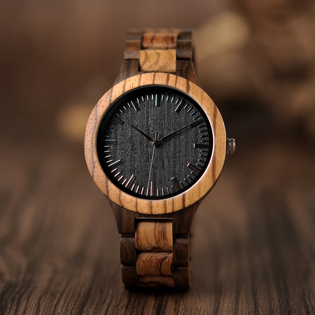 

BOBO BIRD Wooden Watch For Men Quartz Watches Timepieces Male Wristwatch Clock Gift With Wood Box Dropshipping relogio masculino