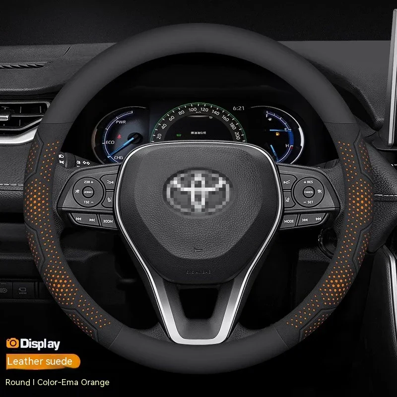 Copri volante sportivo in fibra di carbonio adatto per Toyota Camry RAV4 Highlander Fortuner Hilux Sienna Innova Car Styling - Image 6