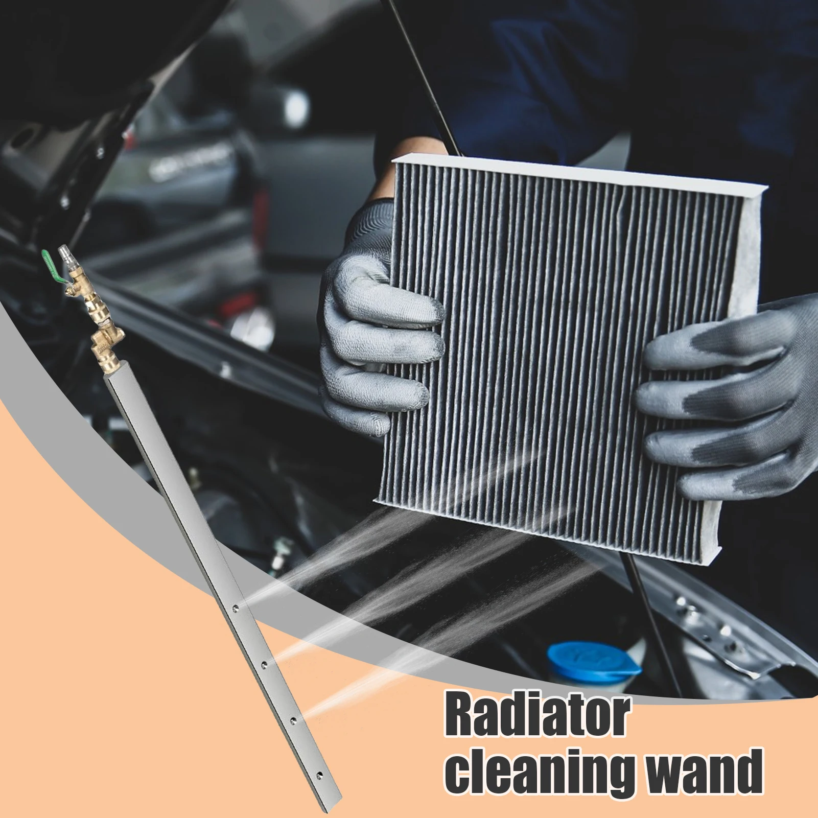 Car Cleaning Tools Radiator Cleaning wand Car Pressure Wash Water Tank Washer Stick for Cooling System RV Appliance Refrigerator