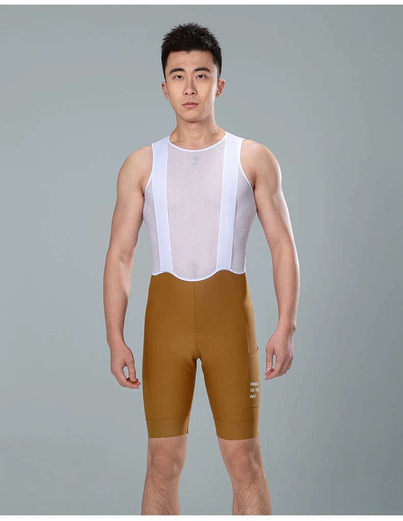 INBIKE Herren Radfahren Trägerhose 3D Gepolsterte MTB Bike Shorts Hosen Mann Rennrad Hosen Fahrrad Shorts Strumpfhosen UV Schutz – Detail 10