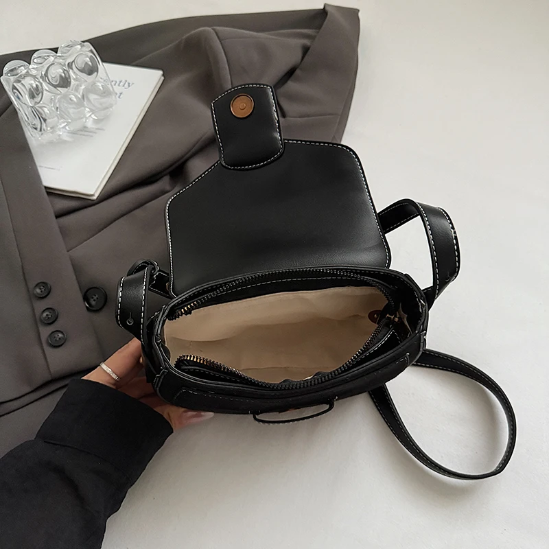 Mini kleine Umhängetaschen für Frauen 2025, Luxusmarke, Halbkreis-Satteltaschen, Wildleder-Handtaschen, Designer-Damen-Umhängetasche – Detail 26