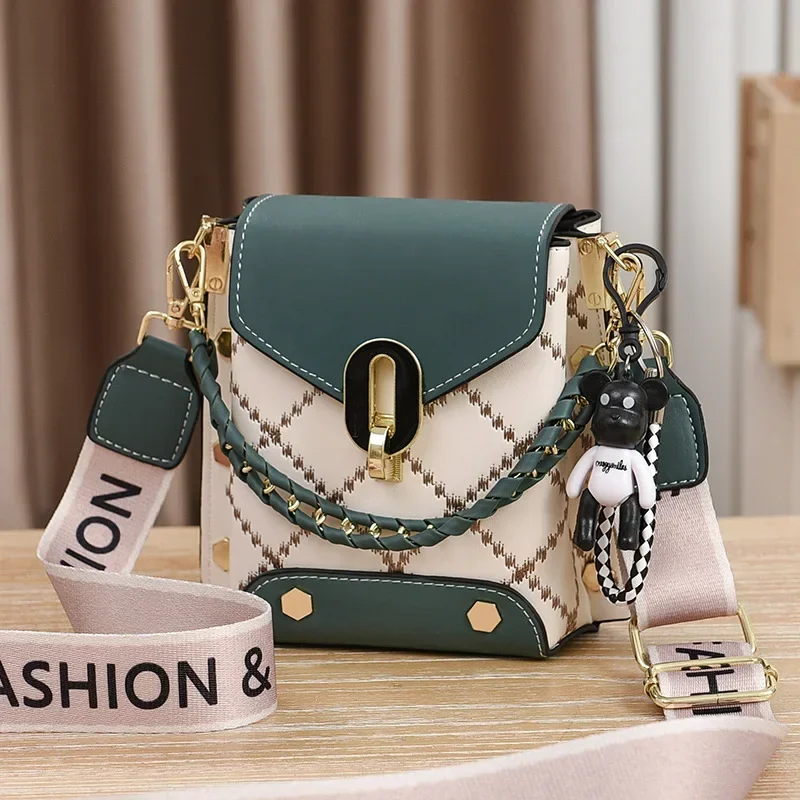 Summer New Bag Korean Style Simple Small Square Bags Fashion All-Match Shoulder Crossbody Fashion Mini Phone Bag Women's Bag