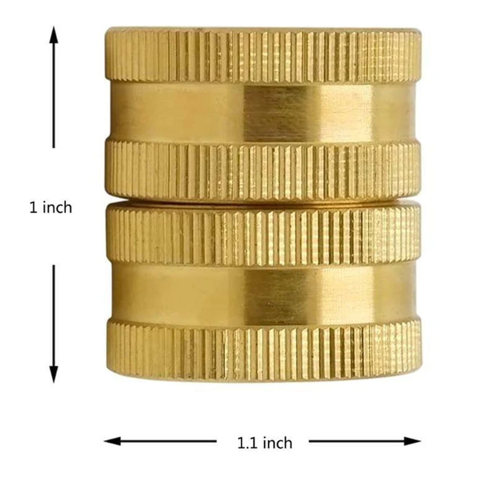 thumbnail image 2 of 4pcs Garden Hose Connector Fitting 3/4 Inch Double Female Hose Adapter Threaded 2 of 11