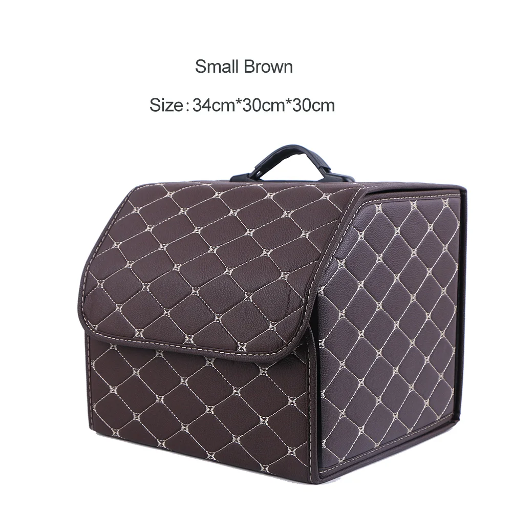 Organizer Auto Pelle PU Auto CHICAMPERA - Scatola Portaoggetti Pieghevole In Pelle PU Impermeabile Organizer Bagagliaio - 9