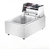 220V Imported Materials Fryers Commercial Household French Fries Deep-fried Dough Sticks Timing Single Double Cylinders 1