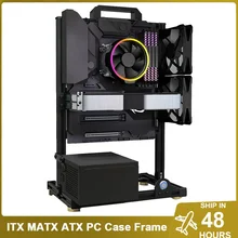 DIY Gamers Cabinet MOD ITX MATX PC Case Open Frame Aluminum Creative ATX EATX Tower Desktop Gaming Computer Chassis Rack