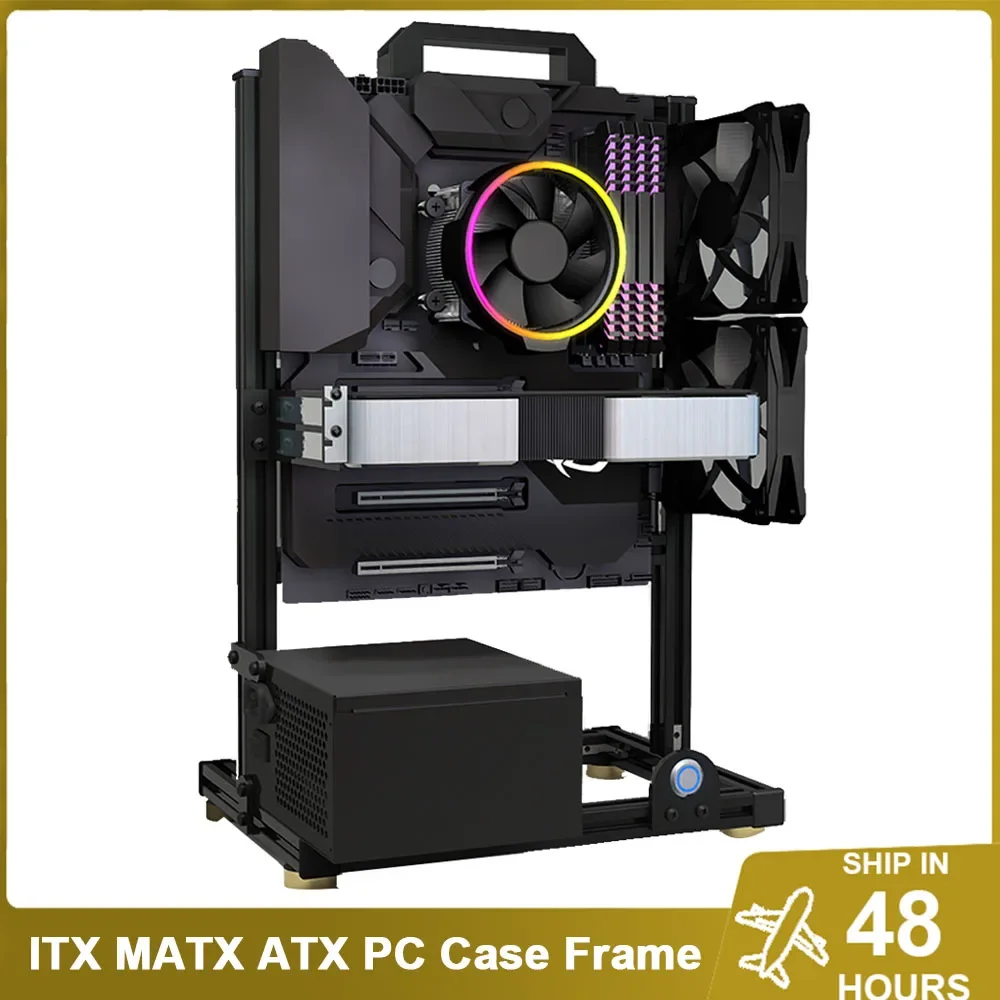Open Frame Alumínio Desktop Gaming Computador Chassis Rack Faça Você Mesmo Gamers Gabinete Mod Itx Matx pc Case Criativo Atx Eatx Torre