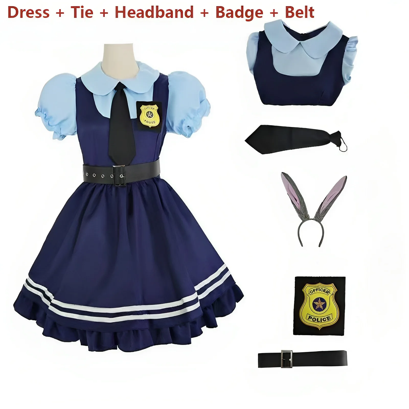 Costume Judy Hopps Zootopie - Déguisement Police Lapin