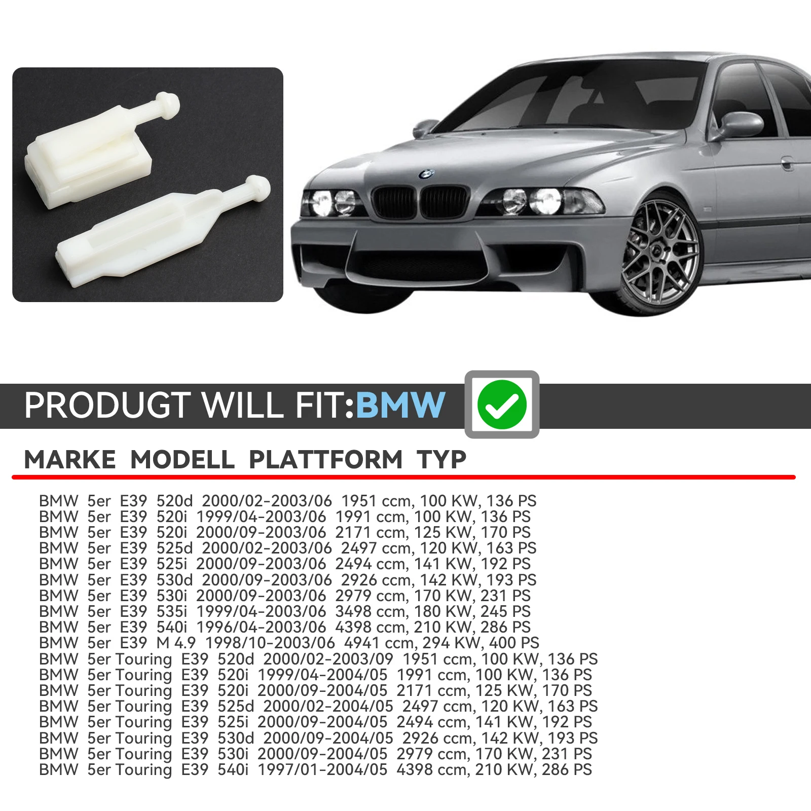 BMW 5シリーズ E39 ヘッドライト 左右セット イカリング 綺麗 BMW 5