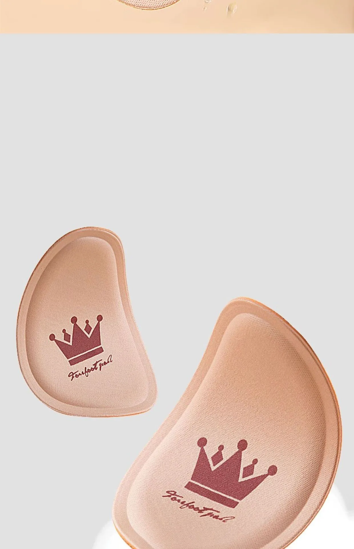1 pair of Non-slip Crown Forefoot Pads Ladies Foot Care Pads