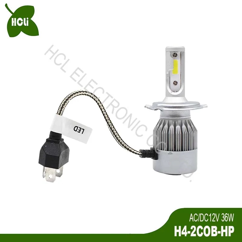 High quality 12V COB H4 H7 H8 H11 9005 9006 HB3 HB4 Car Bulb Led Front Fog Lamp H/L Beam Light Headlight DRL free shipping 2pcs