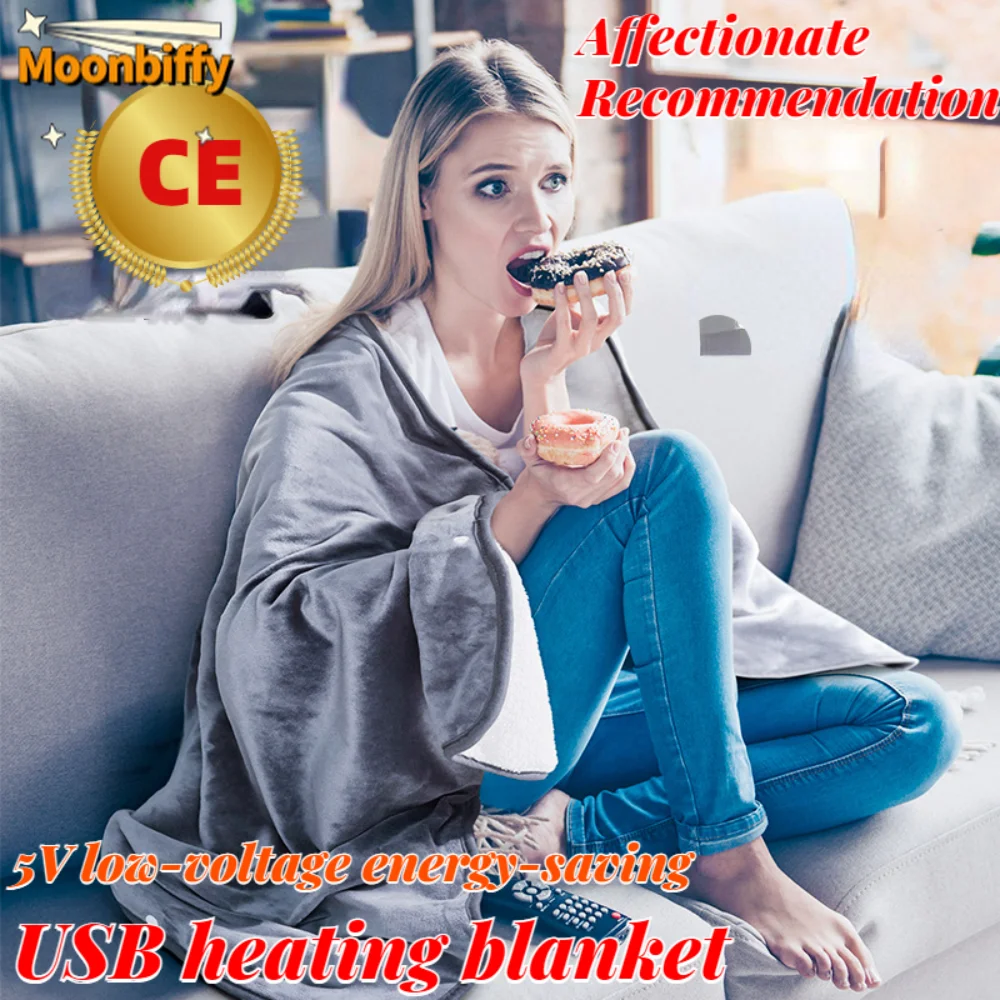 USB Electric Blanket Charging Treasure Body Warmer Blanket 5V Wireless  Heating Shawl Blanket Couverture Chaude Hiver Heizdecke - AliExpress